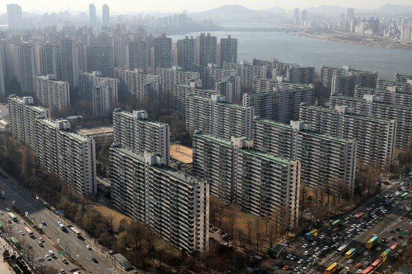 서울 송파구 잠실주공 5단지 전경.© News1