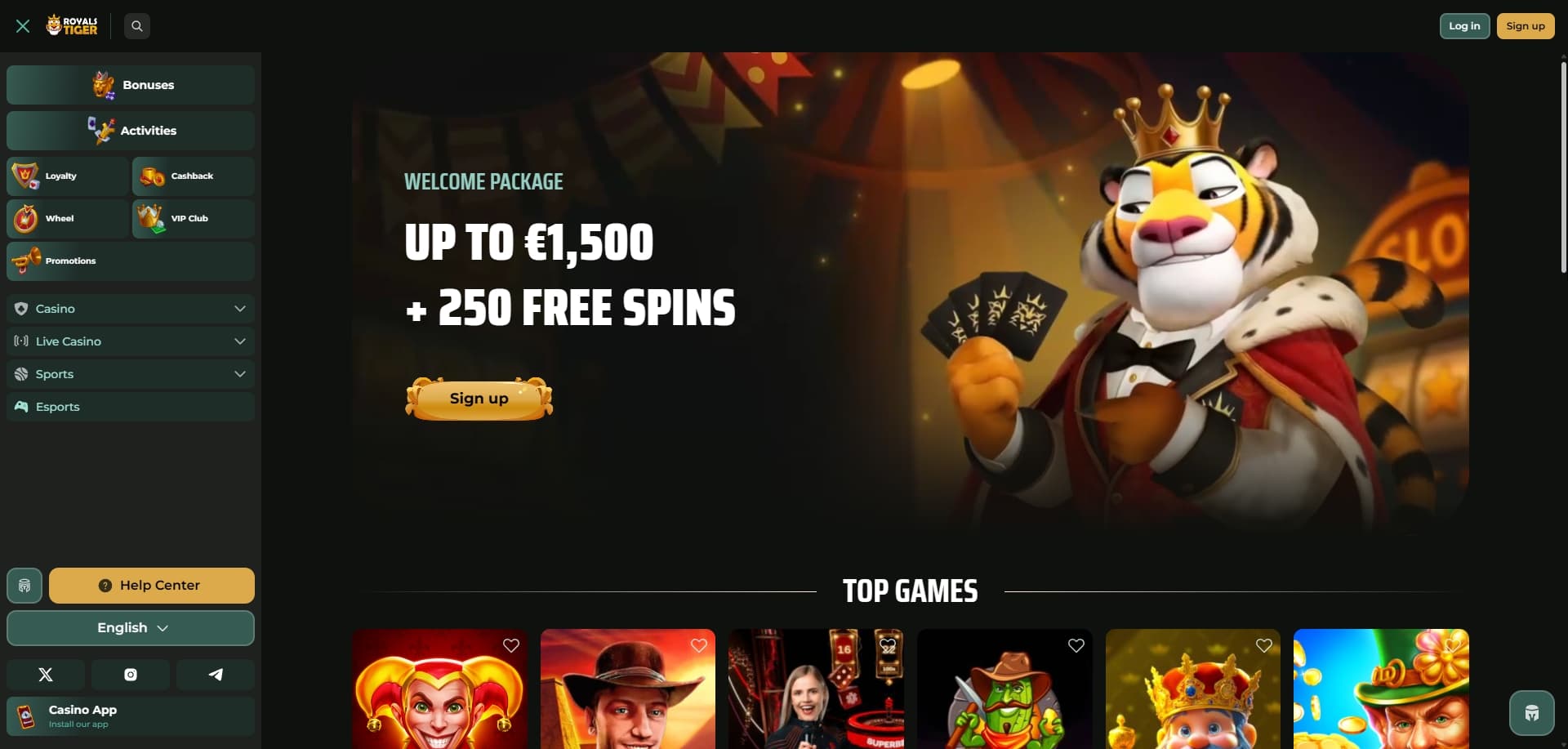 Royals Tiger 홈페이지