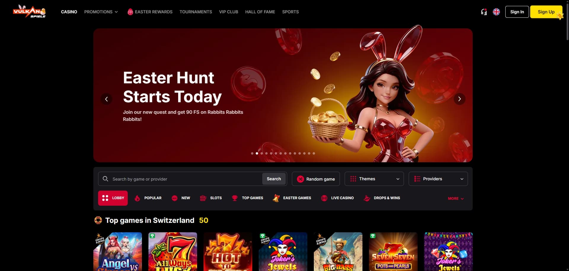 VulkanSpiele 홈페이지